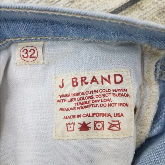 J Brand Seven Eights Jean Slim Fit Low Rise Womens Size 32X28 Light Wash Blue - Picture 13 of 13